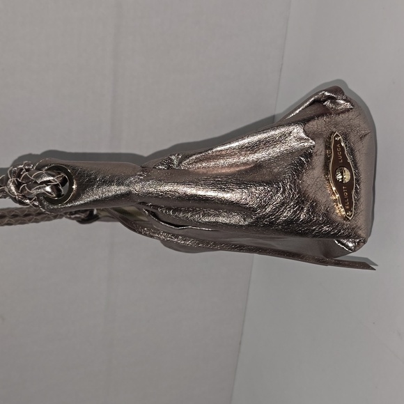 Elliot Lucca Metallic Leather Hobo Shoulder Purse - Picture 5 of 16